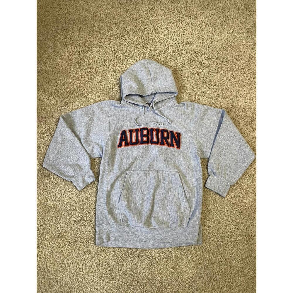 Adult Small Auburn Tigers Hoodie Football Light Gray